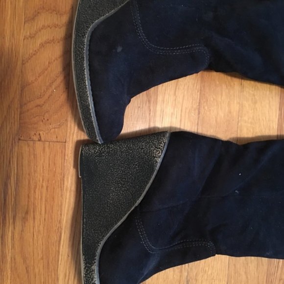 Black wedge heel boots - Picture 5 of 8